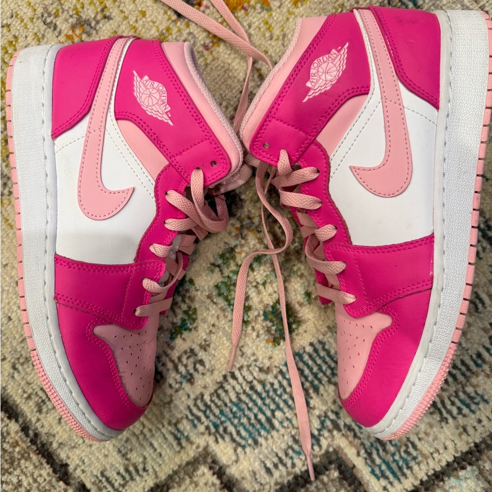 Nike Women's Hot Pink and White Sneakers